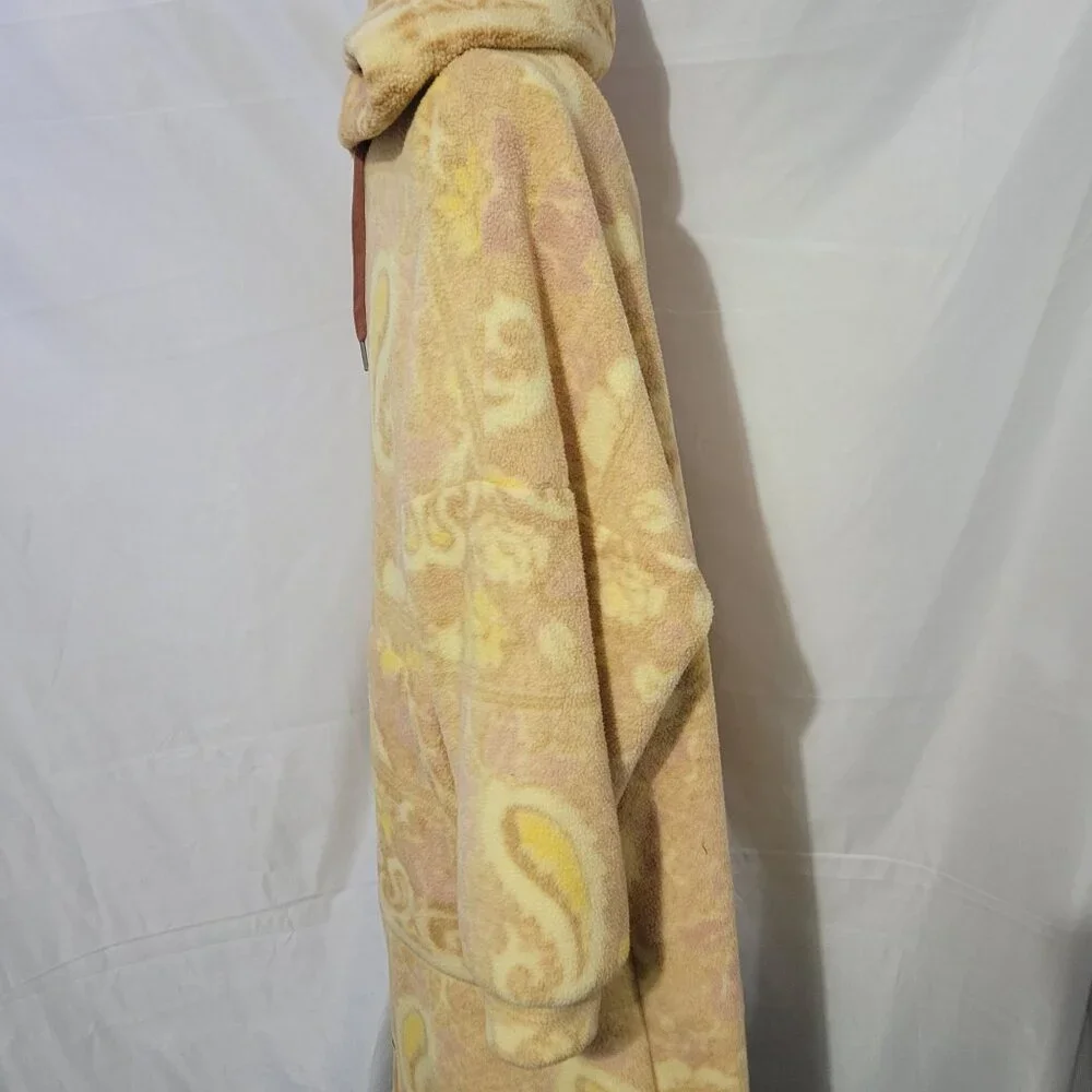 Free People Cozy Hooded Printed Blanket Coat Size S - Picture 7 of 15